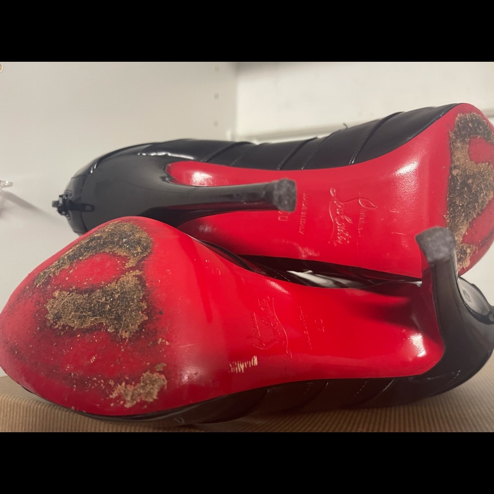 COPY - Christian Louboutin open toe ankle boots - Picture 4 of 7